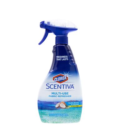 Clorox Scentiva Multi-Use Fabric Refresher Spray | Fabric Freshener for Closets Upholstery Curtains and Carpets | Pacific Breeze & Coconut | 16.9 Ounces 16.9 Fl Oz (Pack of 1) Pacific Breeze & Coconut