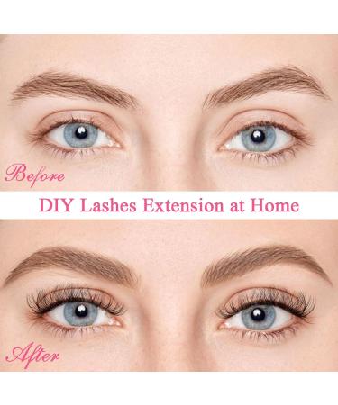 Poiuyoiu Cluster Lashes D Curl 8-16mm Mixed Length Individual Eyelashes - Wispy Natural Look - Reusable & Easy-to-Use - Beginners Friendly (W54) - Buy Online on GoSupps.com
