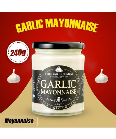 Garlic Farm Mayonnaise Jar Pick N Mix - Choose From 4 Flavours | Black-Garlic Garlic-Mayonnaise Garlic-Mayo with Chilli Toasted Garlic-Mayonn - Pack of 3 x 240g - Buy Online on GoSupps.com