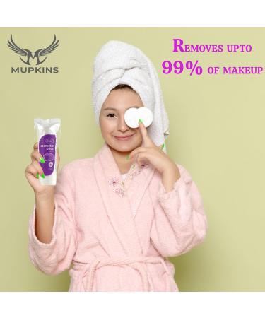 Mupkins | Pretty Pack of 3 Pure Cotton Wool Pads- Organic Cotton Pads for Makeup Cleansing Nail Varnish Polish Remover and Baby Pads. 240 Pcs (Pack of 3) - Buy Online on GoSupps.com