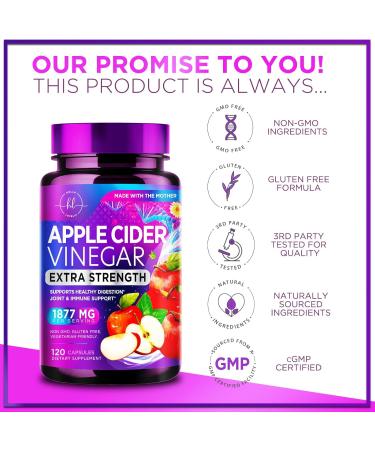Hello Lovely! Apple Cider Vinegar Capsules - Immune Support Digestion & Energy Boost - Non-GMO Gluten Free Vegetarian - 120 Count - Buy Online on GoSupps.com