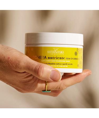 Maternatura Nutritive Hair Mask for Dry Hair with Sunflower Seeds Moisturizing Treatment for Damaged Hair Organic Beauty Routine for Hair and Dry Hair Made in Italy - 200 ml - Buy Online on GoSupps.com