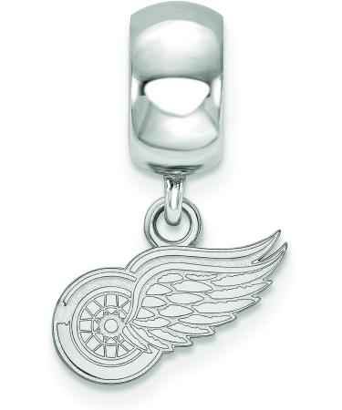 Detroit Red Wings Sterling Silver Extra Small Bead Charm - 3/8 Inch Dangle - Buy Online on GoSupps.com