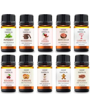 Holiday Collection Therapeutic-Grade Aromatherapy Essential Oil Set - 10-Piece | Premium Essential Oils for Relaxation & Wellness - Buy Online on GoSupps.com