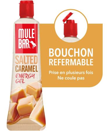 Mulebar - Sport Energy Gel - Salted Caramel - 37g - Gluten Free - Resealable and Reusable Tube - Buy Online on GoSupps.com