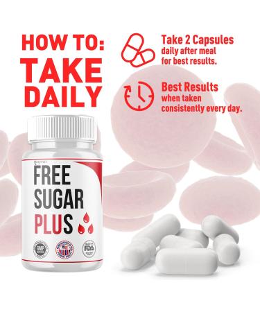 (2 Pack) Free Sugar Plus Capsules Official FreeSugarPlus Blood Health Pills With All Natural Ingredients Free Sugar Plus Optimal Wellness Support with Premium Vitamins for Women & Men (120 Capsules) - Buy Online on GoSupps.com