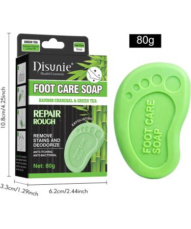 Foot Saop Scrub | Handmade Soap with Green Tea Essence Oils Protects Skin From Jock Itch Athlete's Foot Relieves Foot Problems Mens Body Wash Foot Deodoranting for Soften Feet Frifer - Buy Online on GoSupps.com