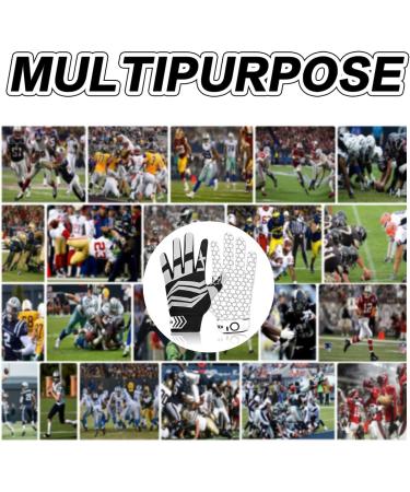 Lovmead American Football Gloves - Ultra Stick Receiver Gloves for Men & Youth - Gray | Best for Sports - Buy Online on GoSupps.com