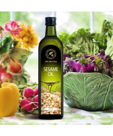Sesame Oil 750ml - Cold Pressed Pure & Natural | High-Quality Health Cooking Oil - Sesamum Indicum - Buy Online on GoSupps.com