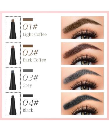Eyebrow Pencil Liquid Eyebrow Pen 4 Tip Microblading Eyebrow Pen Creates Natural Looking Brows Effortlessly Eye Brow Pencils for Women (04) - Buy Online on GoSupps.com