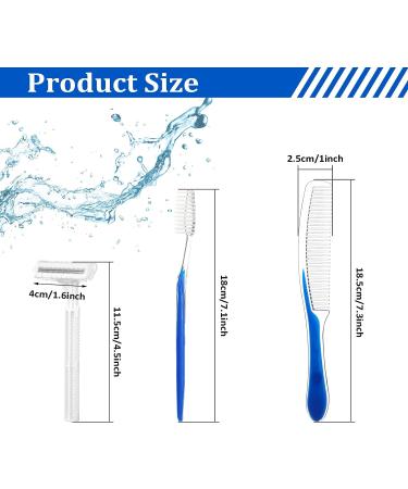 150 Pcs Disposable Toothbrushes, Comb Razors - Individually Wrapped Travel Kit for Homeless, Hotels, Nursing Homes - Soft Bristles, Stainless Steel Blades - Buy Online on GoSupps.com