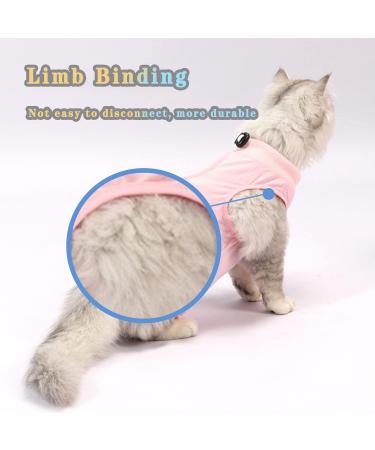 Clrybo Katzenbody - Pink Surgical Recovery Shirt for Cats | After Castration Pet Medical Suit (Size M) - Buy Online on GoSupps.com