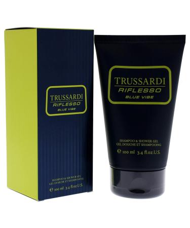 Trussardi Riflesso Blue Vibe Men's Shampoo & Shower Gel 3.4 oz - Luxury International Shipping - Buy Online on GoSupps.com