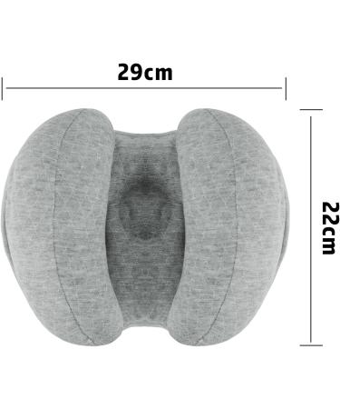 Qchomee Baby Travel Pillow | 2-in-1 Adjustable Neck Support for Car Seat, Stroller & Pram | Washable Insert Cushion for Toddler | Grey | 29x22cm - Buy Online on GoSupps.com