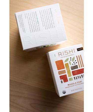 Rishi Tea Masala Chai Herbal Tea - Organic, Immune Support, Caffeinated Black Tea (Pack of 6, 15 Sachets) - Buy Online on GoSupps.com