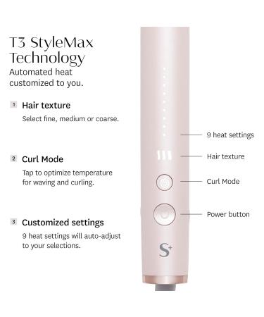 T3 SinglePass StyleMax 1" Ceramic Flat Iron Professional Hair Styling with Custom Heat 9 Settings & Longer Plates for Straightening & Curling - Buy Online on GoSupps.com