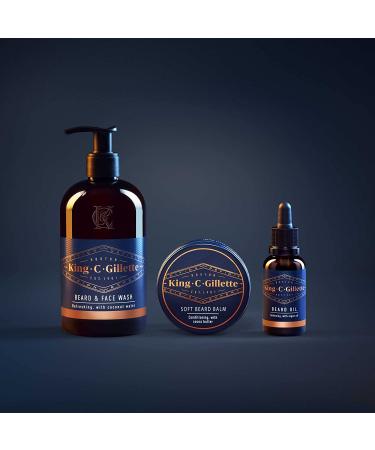 King C. Gillette Men's Beard Care Gift Set | 4-Piece Beard Wash, Oil & Balm Kit - Buy Online on GoSupps.com