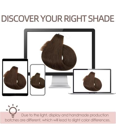 Silk-co Wire in Hair Extensions One Piece Natural Remy Human Hair Straight Half Head 20inch #06 Light Brown - Buy Online on GoSupps.com