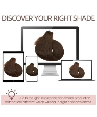 Real Hair Extensions with Transparent Cord - 40cm Golden Brown & Bleach Blonde Highlights - Invisible Silk-Co Wire Hair Extensions for Women - Buy Online on GoSupps.com