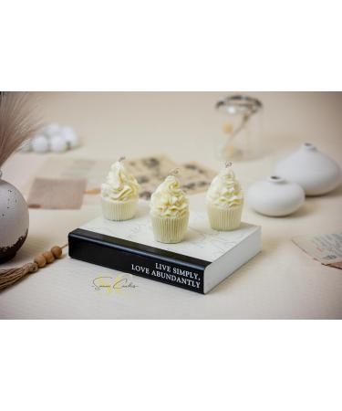 Set of 2 Cupcake Candles | Natural Soy Wax Handmade Birthday Cake Candles | Perfect Gift for Women (Baby Blue - Buy Online on GoSupps.com