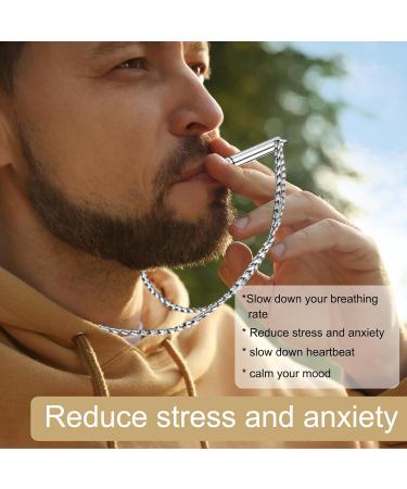 DMNQ 4-Piece Breathing Half Chain Set | Smoke Cessation Aids - 2PC Spinning Ring & 2PC Smoke Chains | Anxiety Relief & Relaxation Tools (Steel Color Black) - Buy Online on GoSupps.com