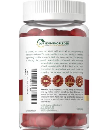 Carlyle Tart Cherry Gummies - 2000mg 70 Count | Vegan Non-GMO Gluten Free | Cherry Flavor - Buy Online on GoSupps.com