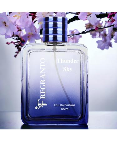 Thunder Sky Perfume For Men - 100 ML | Luxury Long Lasting Fragrance Spray | Eau De Perfum | White Wood Amber - Sweet Floral Fragrance Scent - Buy Online on GoSupps.com
