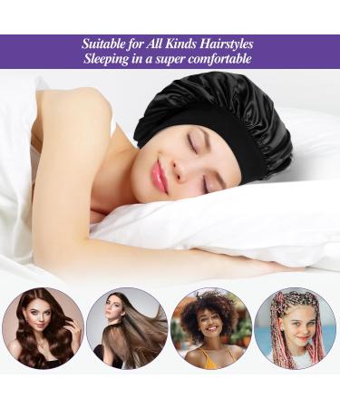 Buy GREVOSEA 3-Piece Satin Bonnet Set | Silk Hair Protection for Women & Girls | Night Sleeping Hood for Curly & Black Hair - Buy Online on GoSupps.com