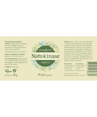 High-Dose Nattokinase 100 mg Capsules (2000 FU) - Vegan No Vitamin K 120 Capsules for 4 Months - Pure NATTO Extract Additive-Free International Shipping - Buy Online on GoSupps.com