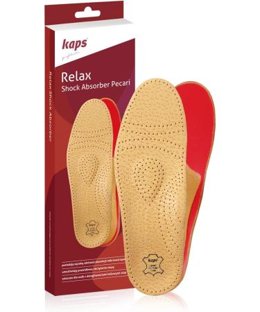 Buy Premium Kaps Relax Orthotic Insoles with Arch Support - Leather & Memory Foam - Size 42 EUR / 9 US for Men - International Shipping Available - Buy Online on GoSupps.com