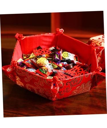 Holibanna Snack Plate 2pcs Spring Festival Decoration Chinese Style Candy Container Candy Box Bride Dried Fruit Plate - Buy Online on GoSupps.com