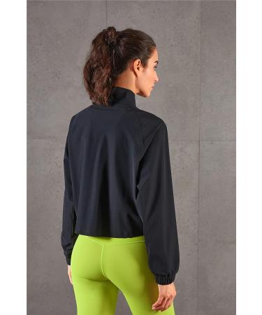 Altiland Women's UPF 50+ Sun Protection Athletic Cropped Jacket in Black - Size Medium - Buy Online on GoSupps.com
