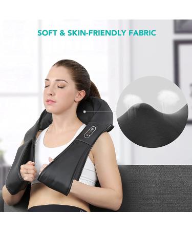 Electric Shiatsu Neck Shoulder Massager with Heat for Deep Tissue Relief - Perfect Christmas Gift in Black - Buy Online on GoSupps.com