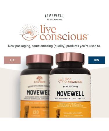 Live Conscious MoveWell 120 Capsules - Premium Joint & Mobility Support - Buy Online on GoSupps.com