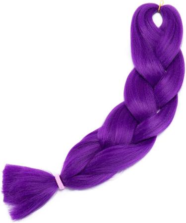Braiding Hair Extensions Jumbo Braid Hair 24 Inch 1pc High Temperature Synthetic Fiber Hair Extension Dark Purple for Women - Buy Online on GoSupps.com