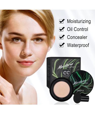 SIGHTLING 30ml Full Coverage Foundation Set with Primer, CC Cream, Brush, and Sponges - Matte Finish, Oil Control, Nude & Buff Beige Shades - Buy Online on GoSupps.com