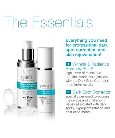 MD Complete Dark Spot Duo - Professional Skin Rejuvenation Set | Dark Spot Corrector & Wrinkle Remedy 1.0 Fl Oz Each | Shop Internationally - Buy Online on GoSupps.com
