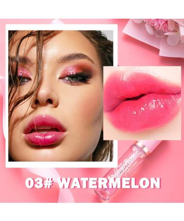 Pink Hydrating Lip Glow Oil - Glass Finish Lip Gloss, Color Changing Temperature Sense Lip Oil Tint for Dry Lip Care - Long Lasting (4ML) - Buy Online on GoSupps.com