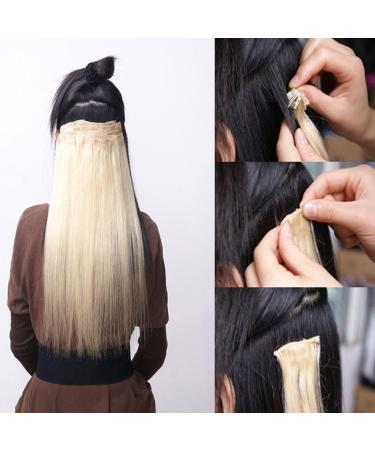 S-noilite 23 Inch Bleach Blonde Clip In Hair Extensions - 8pcs Full Head Set | Sexy Lady Fashion Choice in 60 Colours - Buy Online on GoSupps.com