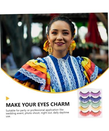 Beavorty 10 Pairs Fake eyelashes 3D False Eyelashes Vivid Eyelashes costume eyelashes colored eyelashes False Eyelash Reusable cosplay lashes cosmetic Accessories Imitation Miss - Buy Online on GoSupps.com
