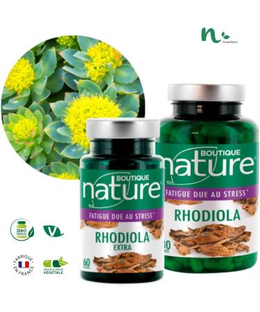 Boutique Nature - Food supplement - Rhodiola - 180 Vegetable Capsules - Contributes to the body's resistance to physical and emotional stress - Eco Format - Buy Online on GoSupps.com