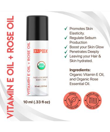 Organic Oils for Skin & Hair: Vitamin E Castor & Coconut Oil Roll-Ons - Shop Now - Buy Online on GoSupps.com