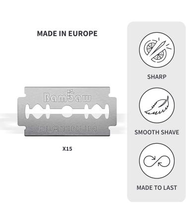 BAMBAW Razing Set for Men: Black Shaving Plane Razor Blades Fragrance-Free Soap & Brush - Perfect Gift for Men - Buy Online on GoSupps.com