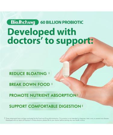 Probiotics Supplements 60 Billion CFUs 11 Diverse Strains Natural Prebiotics for Immune Digestive Gut Health Supports Occasional Constipation Diarrhea Gas Bloating for Women & Men 60 Count (Pack of 1) - Buy Online on GoSupps.com