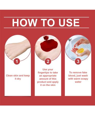  Naqqios Stage Blood Makeup Blood Gel | Vampire Blood Realistic Blood Gel 1.76oz for SFX Special Washable Makeup for Nosebleed Scene Costume - Buy Online on GoSupps.com