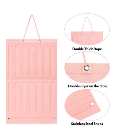 JOYMOMO Hanging Hair Claw Clip Organizer - Pink Felt Storage for Women & Girls - Buy Online on GoSupps.com