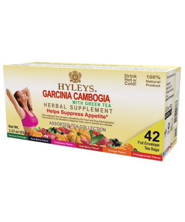 HYLEYS Tea Wellness Garcinia Cambogia Green Tea, Assorted Tea Bags, 42.0 Count Assorted 42 Ct 1 Count (Pack of 1)