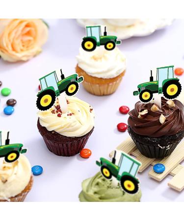42Pcs Green Tractor Cupcake Toppers Farm Tractor Truck Car Cupcake Picks for Baby Shower Birthday Party Construction Party Supplies Cupcake Toppers Cooking and Baking - Buy Online on GoSupps.com