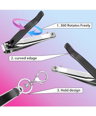 2 Pcs Heavy Duty Stainless Steel Nail Clippers Set for Thick Fingernail and Toenail - Men Women Kid Elder - Buy Online on GoSupps.com