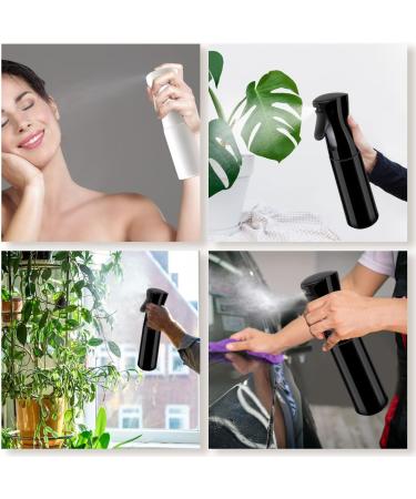Tengyif 2-Piece Refillable Hair Spray Bottle Set - Permanent Lever Pressure Sprayer (300ml Black & White) - Ideal for Hair Water & Styling - Buy Online on GoSupps.com
